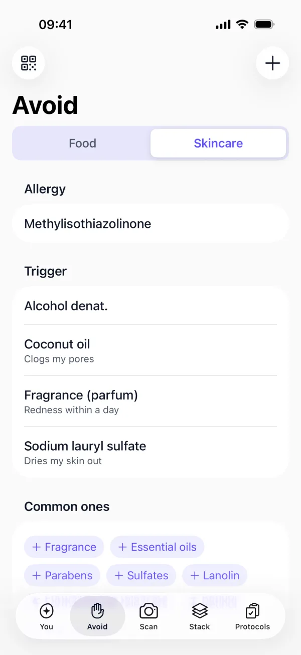Avoid list